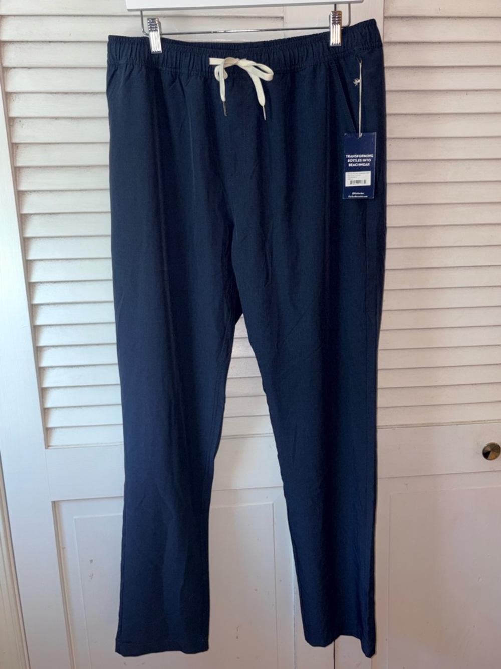 NWT Fair Harbor Compass Pant Navy XL Drawstring Travel Beach Pants - Picture 2 of 5